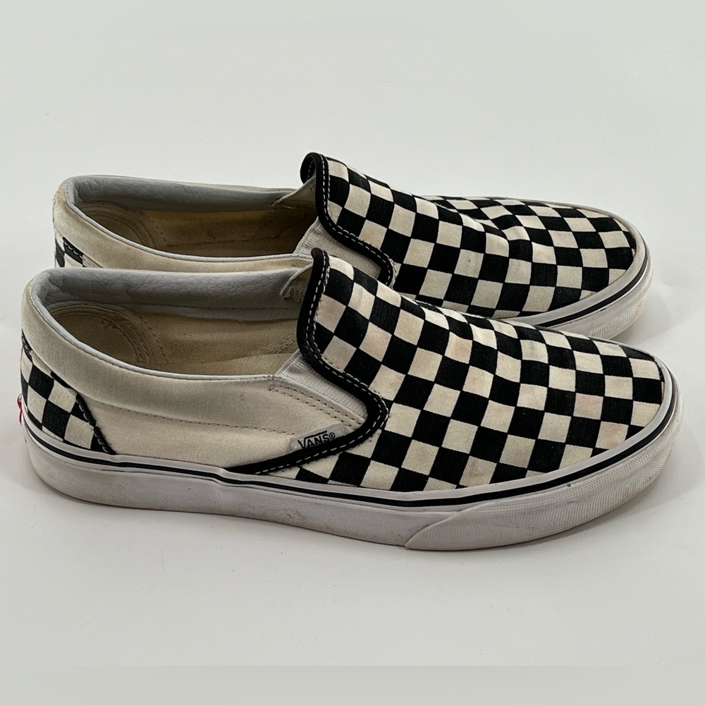 Vans Slip-On Checkerboard Black and White Sneakers - Picture 4 of 7